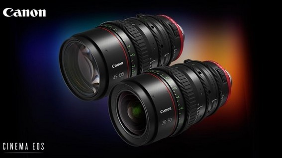 キヤノン、CN-E20-50mmT2.4およびCN-E45-135mmT2.4 LF/FPを発表