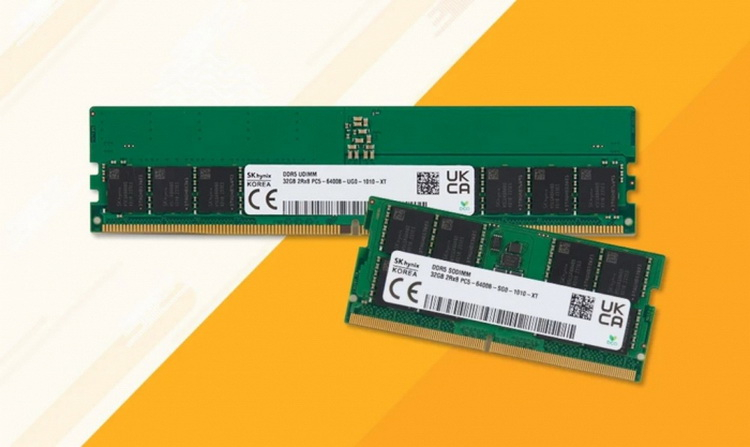 SK hynix は、オーバークロックなしで 6400 MHz で動作する世界初の DDR5 メモリ モジュールを発表しました。