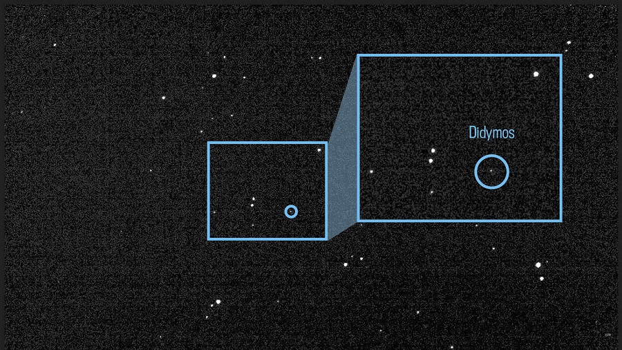 DART 探査機が初めて二重小惑星ディディモスを発見