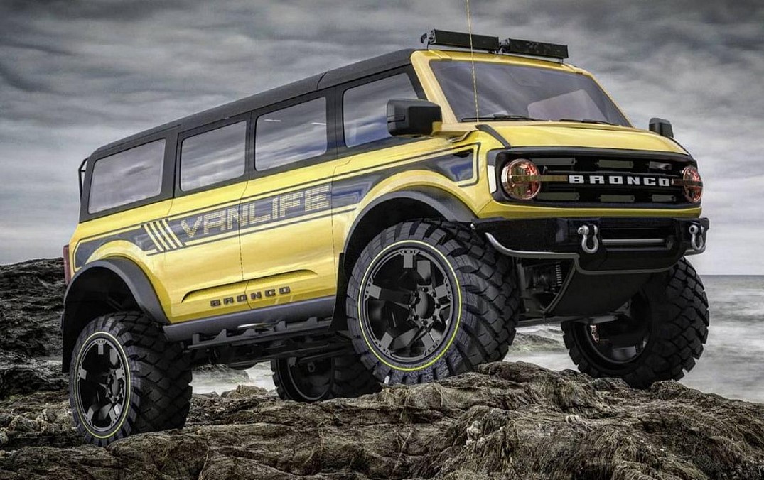 Un designer indipendente trasforma FORD Bronco in un furgone fuoristrada