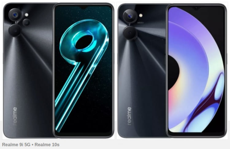 Représentations du smartphone Realme 10s pour 155 $