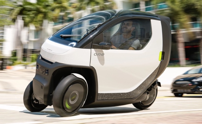 Das Startup Nimbus stellte ein dreirädriges Elektroauto für die Stadt vor
