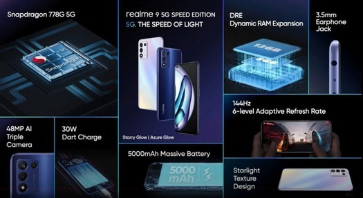 Le smartphone Realme 9 5G SE obtient un écran 144 Hz, une puce Snapdragon 778G, un prix à partir de 260 $