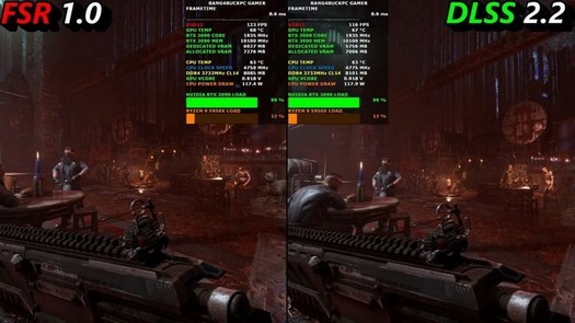 게임에서 비교한 NVIDIA DLSS 및 AMD FidelityFX 초고해상도