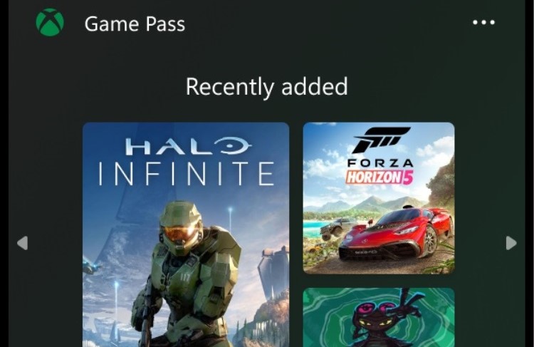 Windows 11 ベータ版の新しい Game Pass ウィジェット