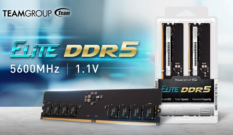 TeamGroup kündigt Elite DDR5 5600 MHz Speicher ohne Kühlkörper an