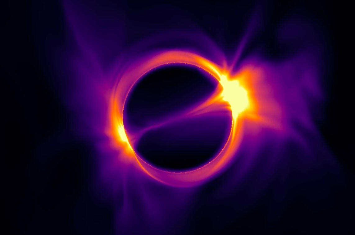 ブラックホール周辺の発光ガスの挙動をシミュレート