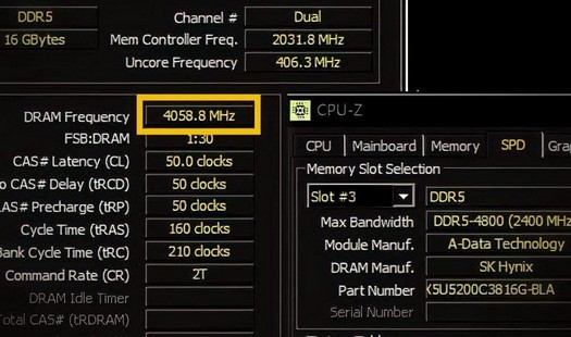 ADATA overclocke la mémoire DDR5 pour enregistrer la fréquence - 8118 MHz