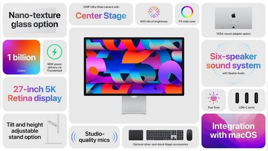 Apple presenta Studio Display - Monitor 5K da 27 pollici per $ 1.599