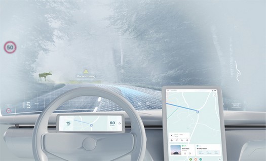 A Volvo quer transformar todo o pára-brisa em um display inteligente de RA
