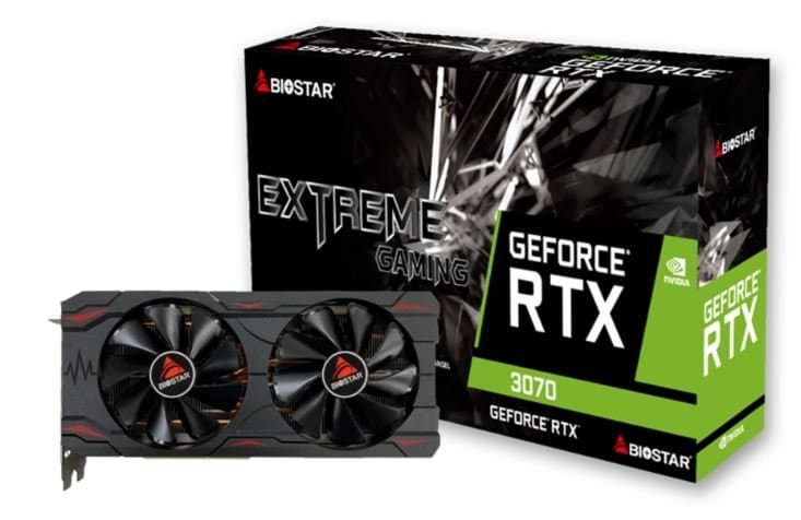 Biostar は、独自の GeForce RTX 3080 および RTX 3070 バリアントを導入しました