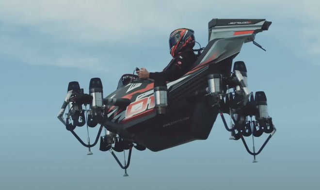 Franky Zapata a développé une chaise volante qui peut accélérer à 250 km/h