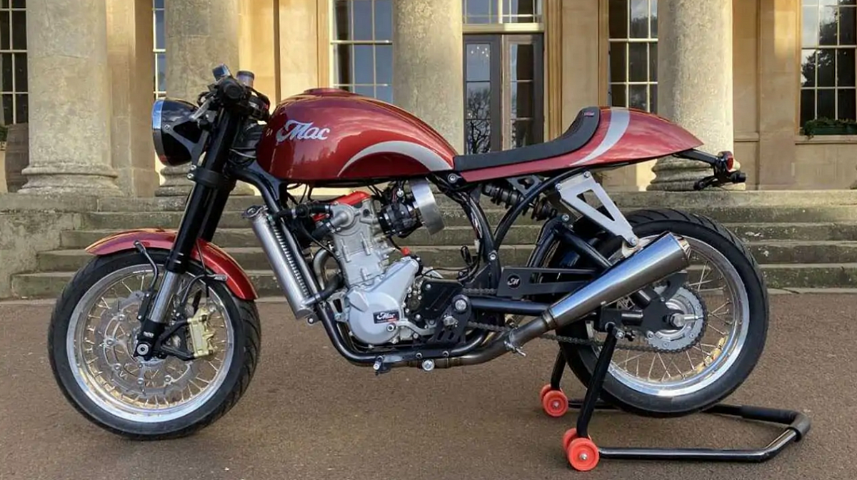 Das britische Startup Mac Motorcycles stellt ein Ruby-Motorrad im Retro-Stil vor
