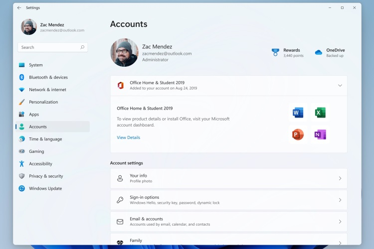 A Microsoft lançou uma nova versão de teste do Windows 11 com melhorias na conta