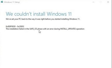 Une erreur critique se produit lors de l'installation de Windows 11 sur certains PC, mais elle peut être facilement corrigée
