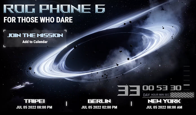 ASUS ha annunciato la data di uscita di ROG Phone 6