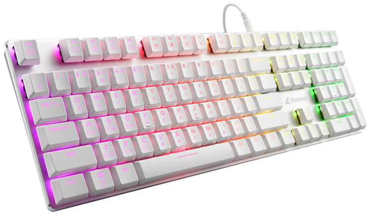 Sharkoon stellt die mechanische Tastatur PureWriter RGB White für Arbeit und Spiel vor