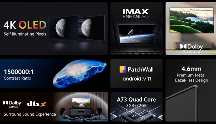 XiaomiはOLEDVisionTVを発表しました-50インチ、4K解像度、120Hz周波数を1200ドルで