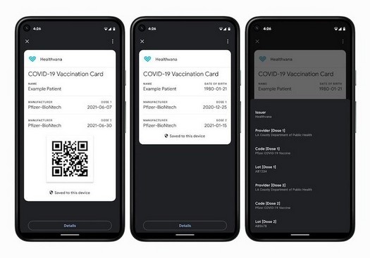 Google incorporerà un passaporto digitale per la vaccinazione contro il COVID-19 in Android