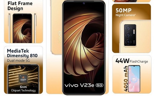 Vivo V23e 5G-Smartphone mit Dimensity 810-Prozessor für 350 US-Dollar auf den Markt gebracht