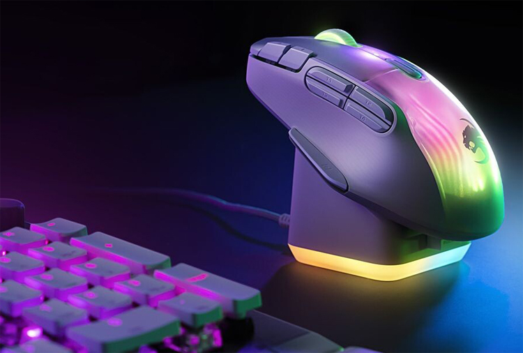 Roccat presenta il mouse wireless Kone XP Air con stazione di ricarica rapida