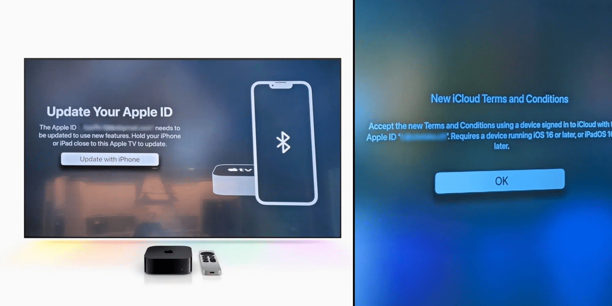 O set-top box da Apple TV agora requer um iPhone ou iPad