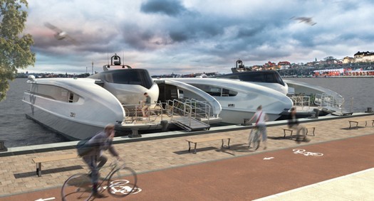 Der weltweit erste emissionsfreie Stadtkatamaran wird in Stockholm vom Stapel gelassen