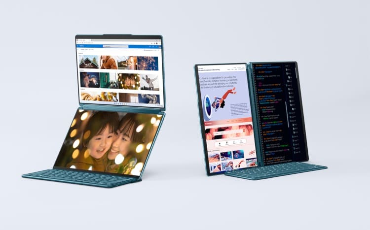 Lenovo hat den Laptop Yoga Book 9i mit zwei OLED-Displays angekündigt