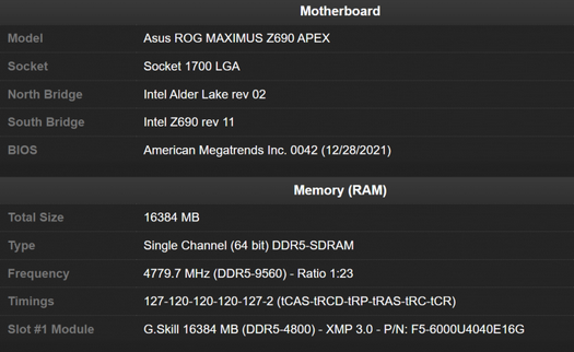 Un nouveau record d'overclocking de la mémoire DDR5 est établi - 9560 MHz