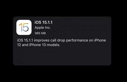 A Apple lança a atualização do iOS 15.1.1 que corrige chamadas interrompidas no iPhone 12 e iPhone 13