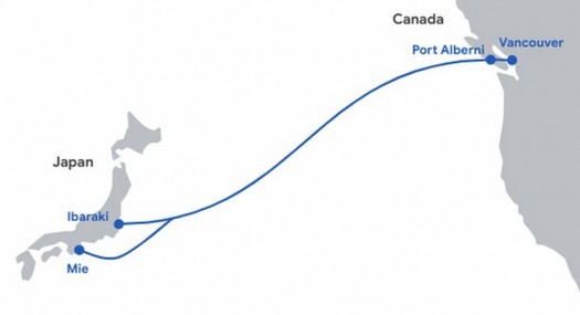 구글, 아시아-캐나다 간 240Tbps 토파즈 해저 케이블 설치