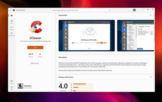 CCleaner è tornato in Microsoft Store