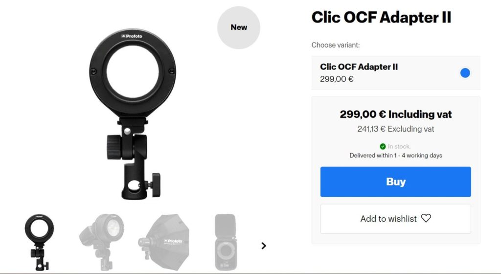 Profoto lança adaptador Clic OCF II e dois acessórios de modelagem de luz