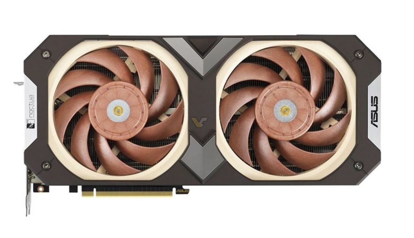 Asus GeForce RTX 3080 10 GB Noctua Edition mostrata nella foto