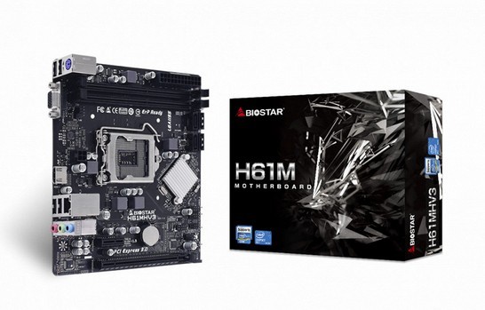 Biostar H61MHV3マザーボードの基本は、10年以上製造されているIntelH61チップセットです。