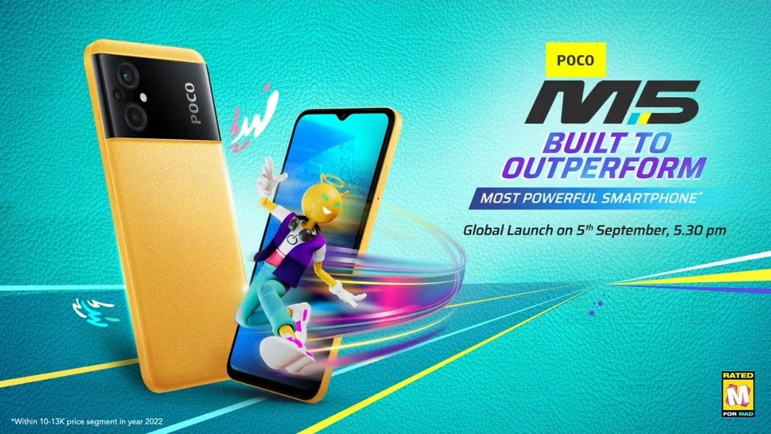 シャオミ（Xiaomi）、ローコストスマートフォン「Poco M5」を9月5日に世界市場で発表