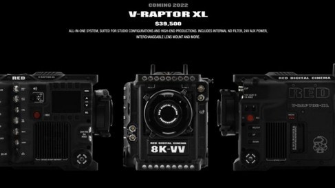 새로운 RED V-Raptor XL 무비 카메라 발표 준비 중