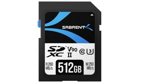 Einführung von Sabrent V90 SDXC 512 GB Speicherkarten