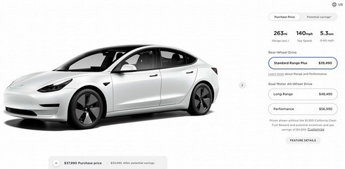 テスラは電気自動車モデル3とモデルYの価格を引き上げました