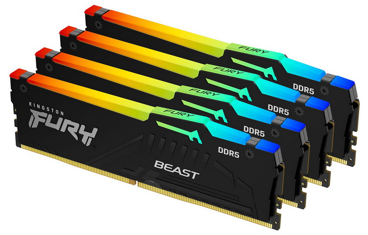 Kingston presenta i moduli di memoria RGB DDR5 FURY Beast