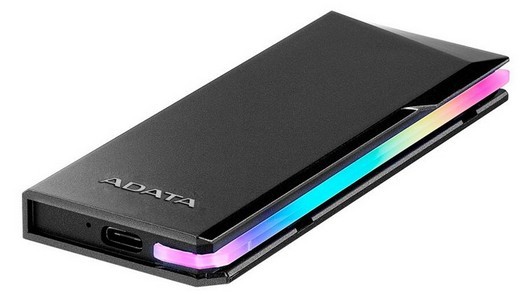 ADATA EC700GエンクロージャーがM.2ドライブを外部バックライト付きSSDに変える