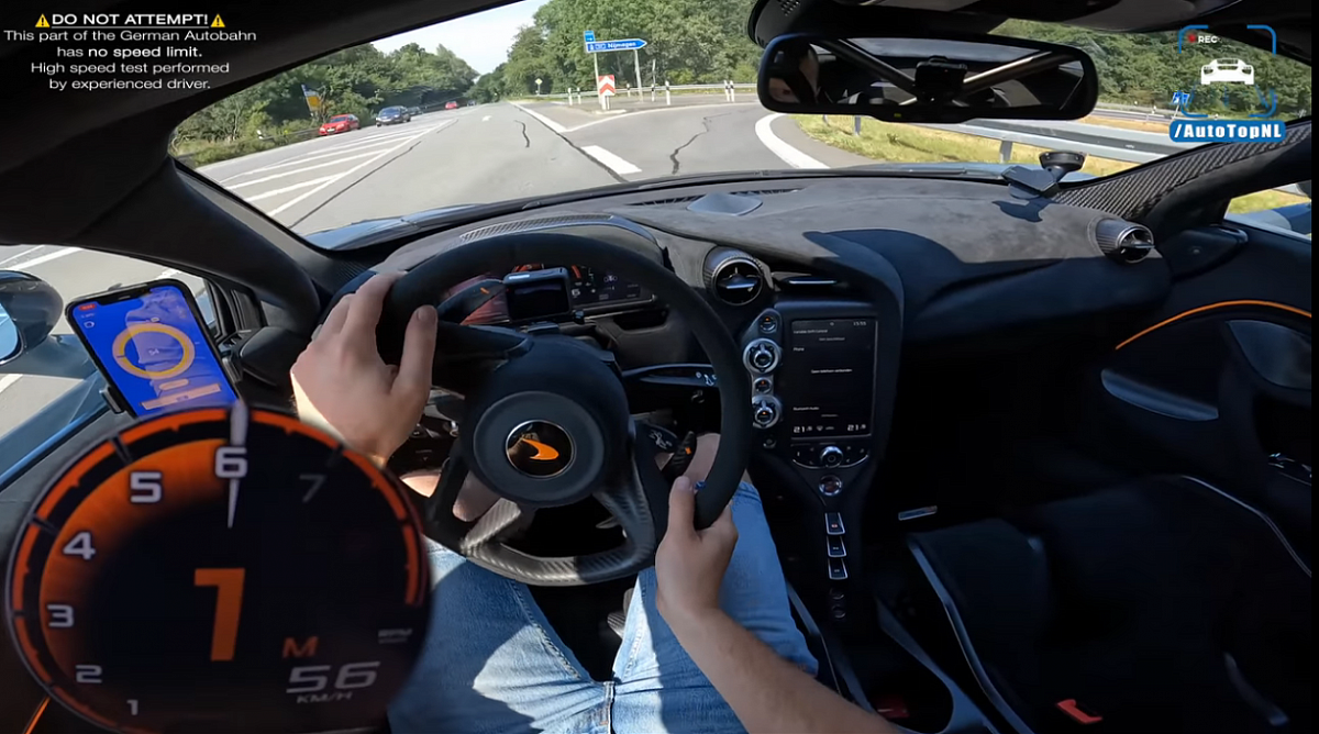 Pubblicato un video di come la McLaren 765LT accelera fino a 326 km/h