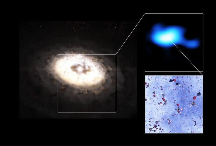 Komplexe organische Moleküle erstmals in einer protoplanetaren Scheibe entdeckt