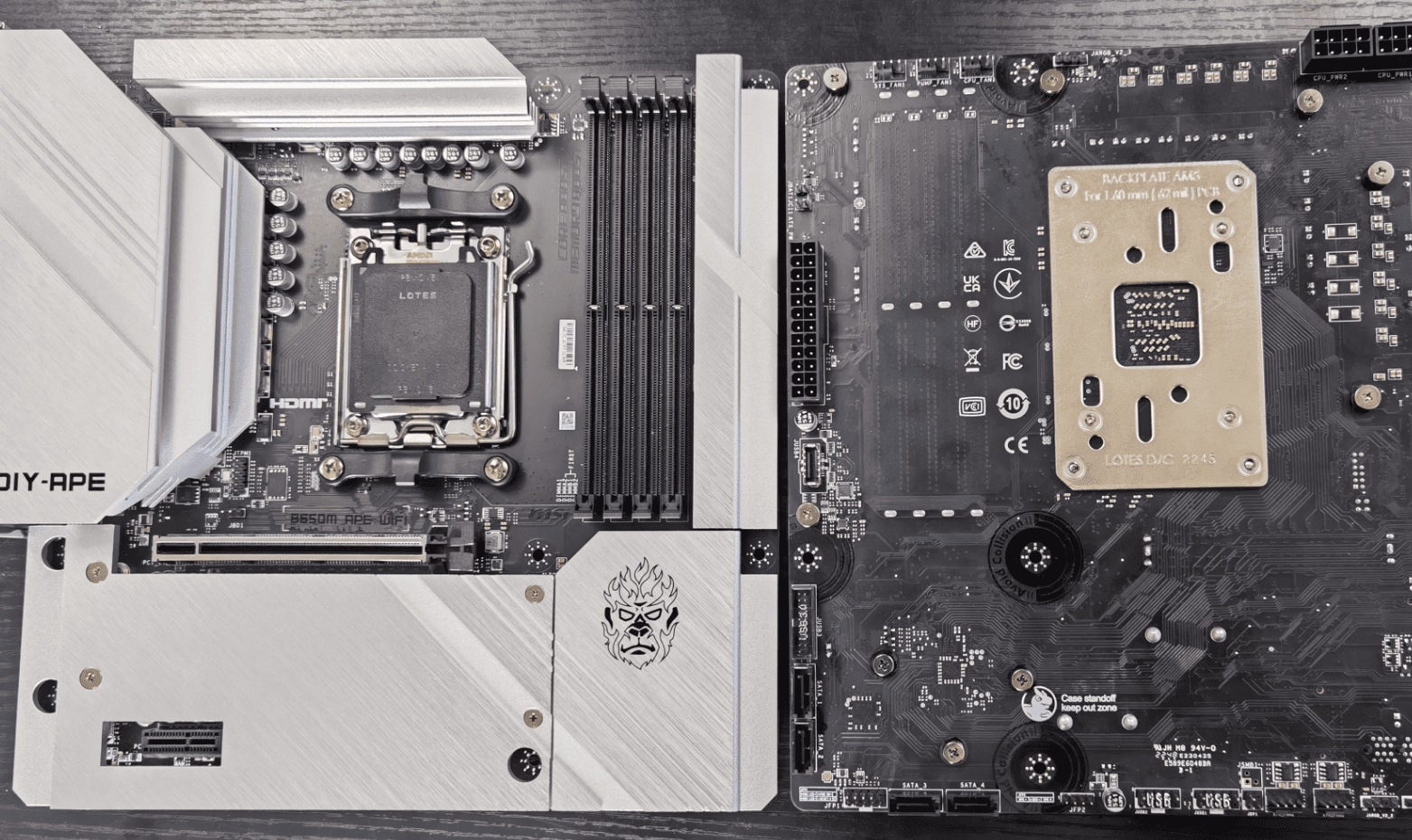 MSI prepara duas placas-mãe B650 DIY-APE com conectores no painel traseiro