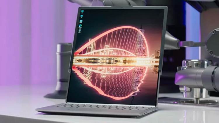 Lenovo zeigte das Konzept eines Laptops mit rollbarem Display