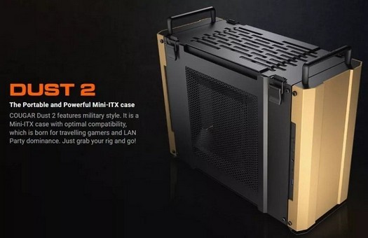 Cougar dévoile le boîtier Mini ITX Dust 2 pour PC de jeu