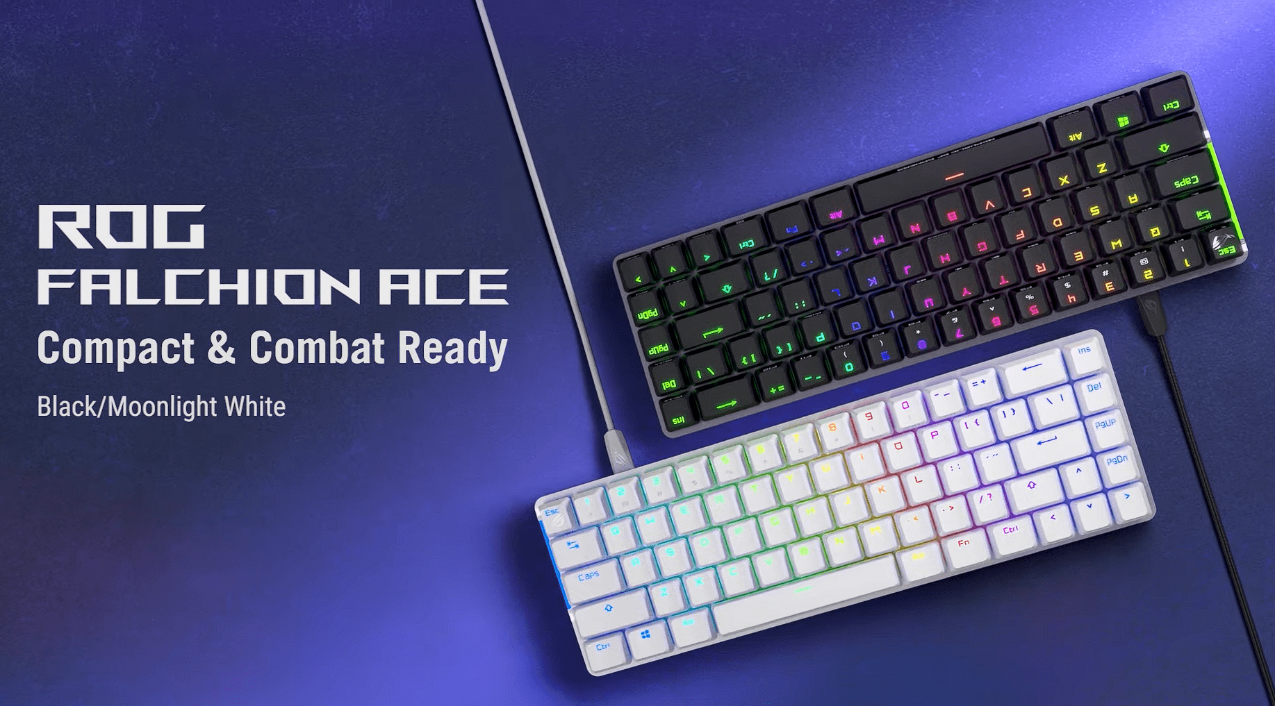 ASUSがROG Falchion Aceメカニカルキーボードのホワイトバージョンを販売開始