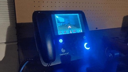 Classic DOOM auf einem Festnetztelefon gestartet