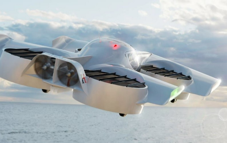 Der einsitzige Quadrocopter H1 beschleunigt auf 225 km/h