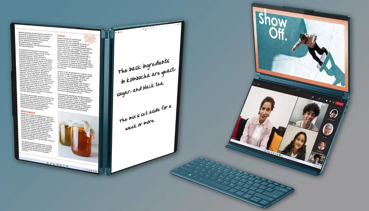 Lenovo YogaBook 2023 com duas telas é apresentado na China
